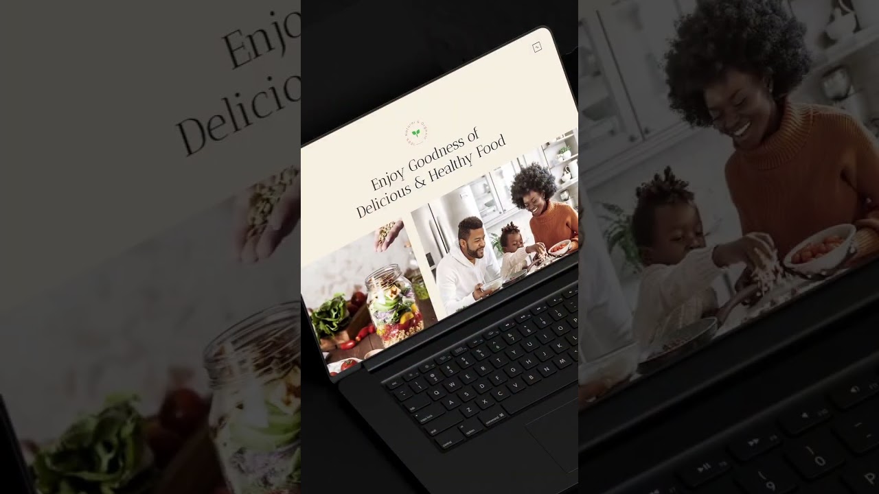 Landing page design for Healthy food online store 💻🤟🏻👨‍💻✅️