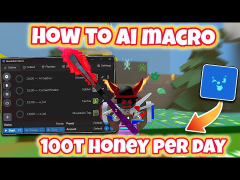 How to Macro in Bee Swarm Simulator with Revolution AI Macro