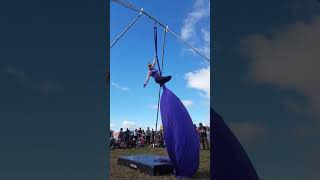 Fuzz silence sits the Dust Bowl aerial silks windy af