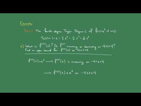 LectureH V3  Taylor Poly's Error of Estimation