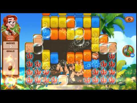 Lost Island Blast Adventure Level 1637 - NO BOOSTERS 🏝️ | SKILLGAMING ✔️