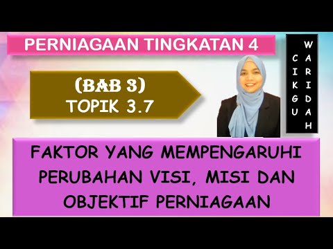 PERNIAGAAN T4 BAB 3 - 3.7 FAKTOR YANG MEMPENGARUHI PERUBAHAN VMO PERNIAGAAN by Cikgu Waridah