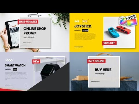 Top Apple Motion Projects: Online Shop Promo Slideshow | FCPX