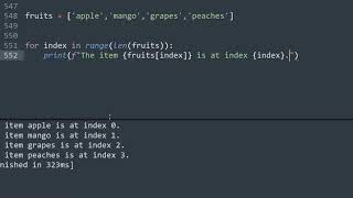 Accessing the index in &#39;for&#39; loops?