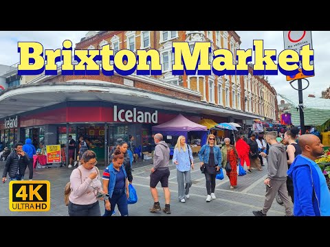 London BRIXTON MARKET Walking Tour 🇬🇧 | South London Street Walk [4K]