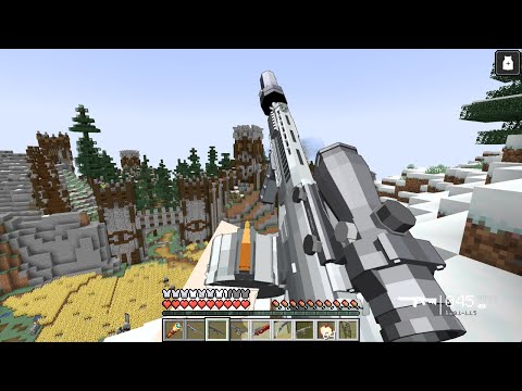 ATTACKING PILLAGERS OUTPOST AND FORTRESS USING MODERN WEAPONS AND HELICOPTER IN MINECRAFT