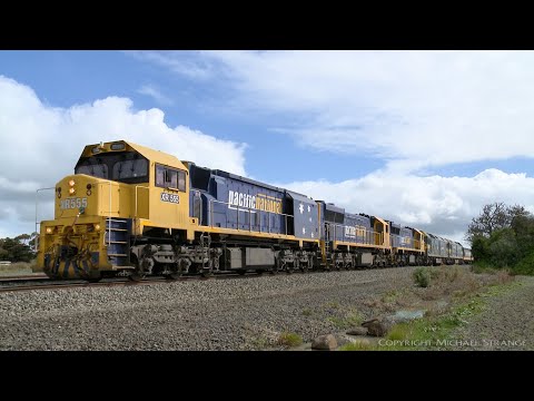Grain Train With Five Broad Gauge Diesel Locomotives (13/9/2021) - PoathTV Australian Railways