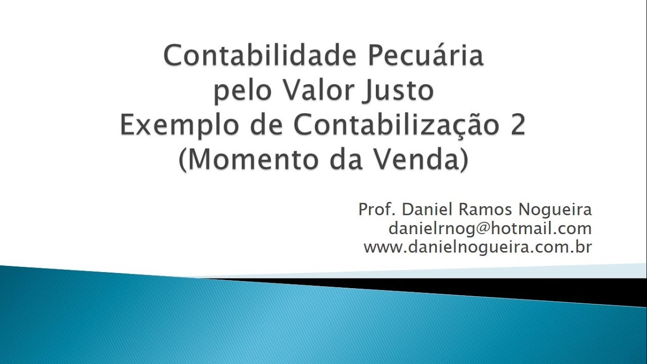Contabilidade Pecuária pelo Valor Justo - Exemplo de Contabilização 2 - Momento da Venda