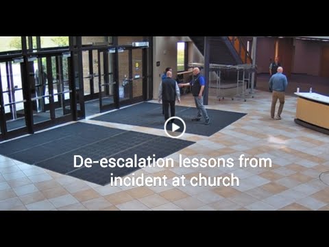 De-escalation Success! Angry man at church walks away peacefully!
