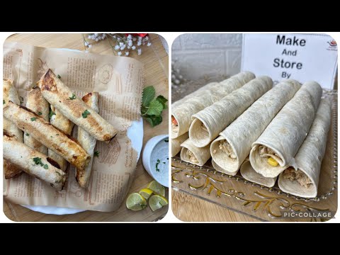 Baked Chicken Taquitos Recipe | Chicken Burritos Recipe | Make & Store Recipe