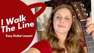 'I Walk the Line' by Johnny Cash | Easy Country Guitar Lesson with Chords &amp; Strumming