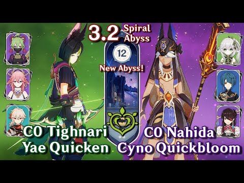 NEW SPIRAL ABYSS 3.2! C0 Tighnari Spread & C0 Cyno Hyperbloom | Floor 12 Full Stars | Genshin Impact