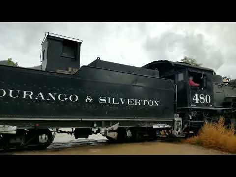 Durango and Silverton Narrow Gauge Railroad. 480 oil burner steam locomotive.