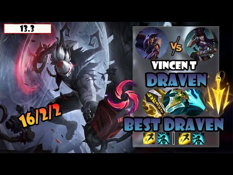 ENG SUB【Vincent Draven】S12 CN Best Draven Vs Caitlyn | 16 Kills