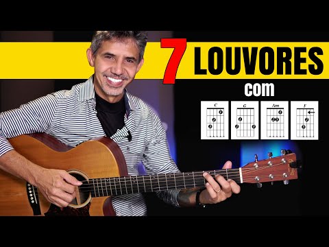 Como tocar 7 louvores com 4 ACORDES - Prof. Sidimar Antunes