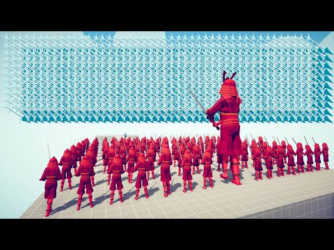 SAMURAI Team + SAMURAI GIANT vs EVERY GOD - Totally Accurate Battle Simulator TABS