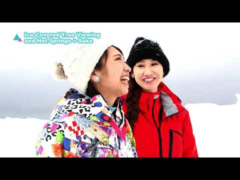 Ice-Covered Tree Viewing and Hot Spring + Sake 90sec Ver.（English subtitles）