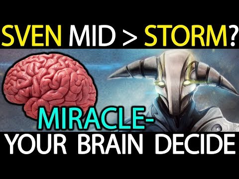Sven Carry Mid Lane NEW META by MIRACLE vs Storm Spirit Dota 2 Pro Gameplay