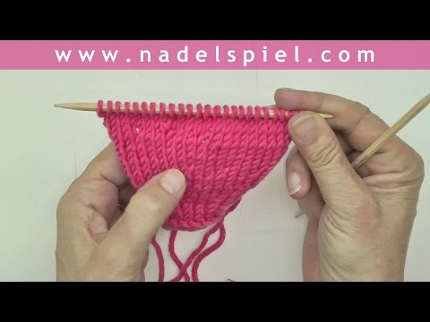 Stricken mit eliZZZa * Zunehmen * Masche aus dem Querfaden stricken M1