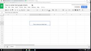 How to center text - Google sheets video 8