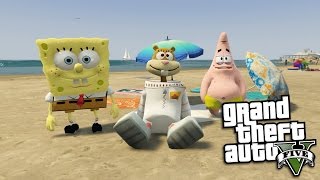 GTA 5 Mods - SPONGEBOB&#39;S &quot;SANDY&quot; MOD w/ SPONGEBOB, PATRICK &amp; SANDY (GTA 5 Mods Gameplay)