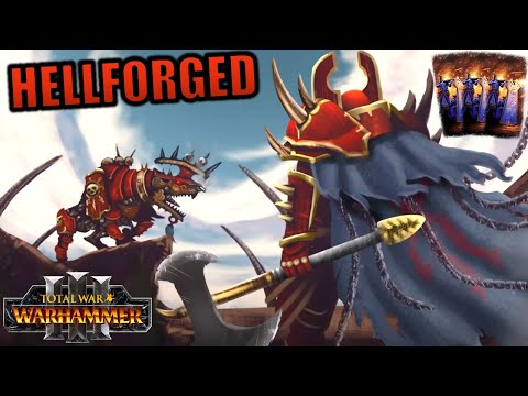 SKULLCRUSHERS, CRANE GUNNERS, & THE HELLFORGED HOST - Khorne vs. Cathay - Total War Warhammer 3