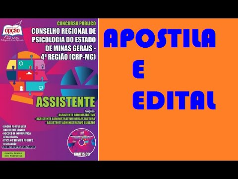 Edital e Apostila Concurso Conselho Regional de Psicologia MG 2015 Assistente