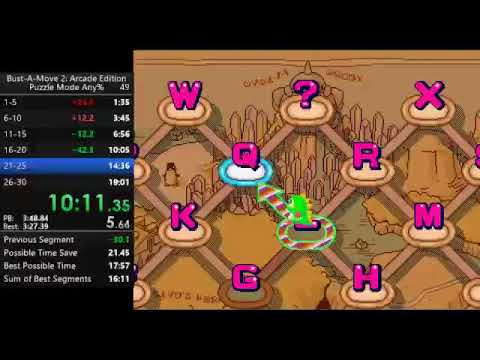 Bust-A-Move 2:Arcade Edition (Puzzle Bobble 2) Puzzle Mode in 17:37