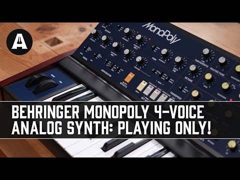 Behringer MonoPoly 4-Voice Analog Synthesizer - Playing Only!
