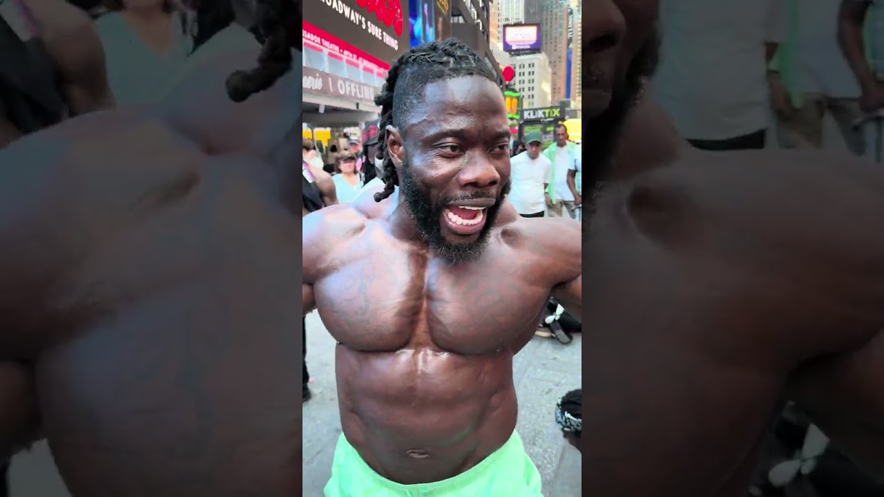 TIME SQUARE NEW YORK CITY LAST MAN STANDING PUSH UP CHALLENGE WHO WON?