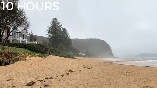 Stormy Beach &amp; Ocean Sounds | Sea Waves Crashing &amp; Relaxing Rain Sounds for Sleep, Insomnia &amp; Stress