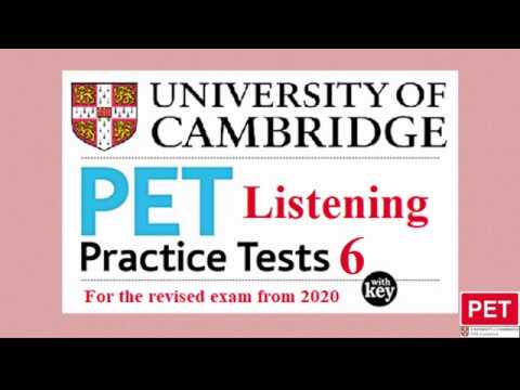 PET Listening 2020 - B1 Preliminary for school trainer 2020 - Practice Test 6 with ANSWER KEY