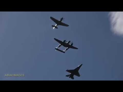 SUN 'n FUN Slo-Mo Video - Heritage Flight  - 13 Apr 2018