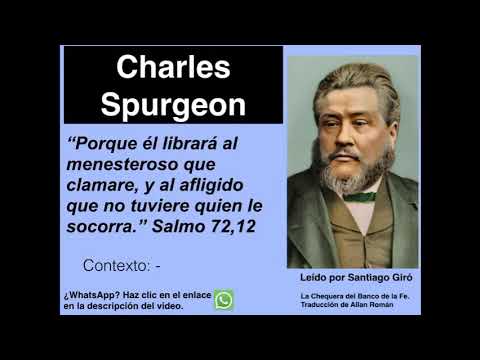 Salmo 72,12. Devocional de hoy. Charles Spurgeon en español.