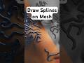Draw Splines Directly Onto A Mesh In Cinema 4D Cinema4d 3d Blender
