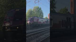 MBTA HSP-46 moving through Attleboro, MA