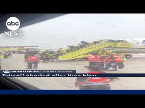 United jet aborts takeoff after tires blow