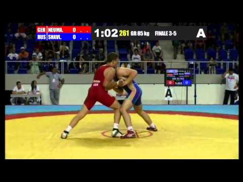 WORLD CHAMPIONSHIP WRESTLING 2013 Finale 3-5 GR 85 Kg (GER) J.NEUMAIER vs (RUS) V.SHAVLOKHASHVILI