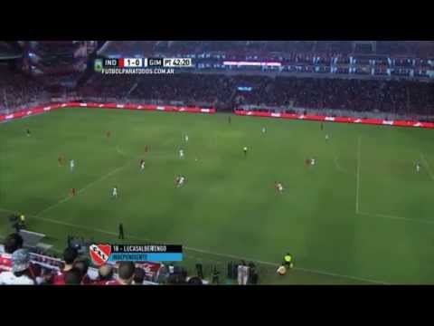 Gol de Albertengo. Independiente 1 - Gimnasia 0. Fecha 8. Primera División 2015. FPT.