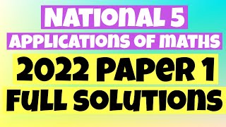 N5 Applications 2022 Paper 1