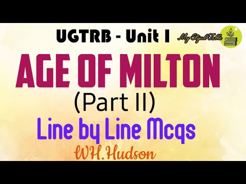 Ugtrb English/unit 1/Age of Milton/part 2/ W. H. Hudson