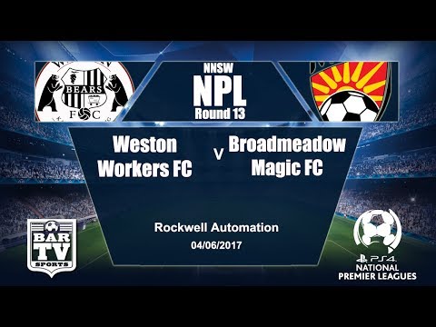 2017 Northern NSW NPL Round 13 Weston Bears FC v Broadmeadow Magic FC