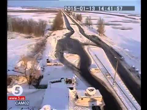 BM-21 Grad rocket hits Ukrainian checkpoint