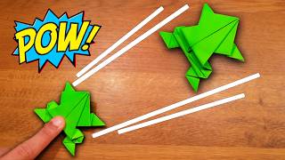 Origami JUMPING Paper Frog | EASY Tutorial