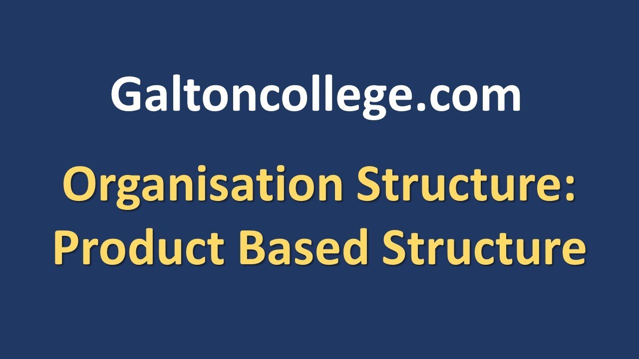Organisation Structure: Product Based Structure