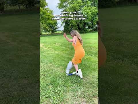 My Prosthetic Leg Broke On My Hot Girl Walk 😳 #Prosthetic #Amputee #Falling #Shorts