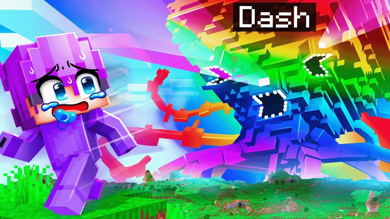 Playing As The RAINBOW WITHER STORM To Troll Baby Dash in Minecraft… Thumbnail