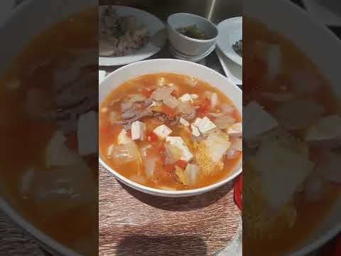 Chinese Tomato & Tofu Soup Satisfyingfood #asmr#shorts