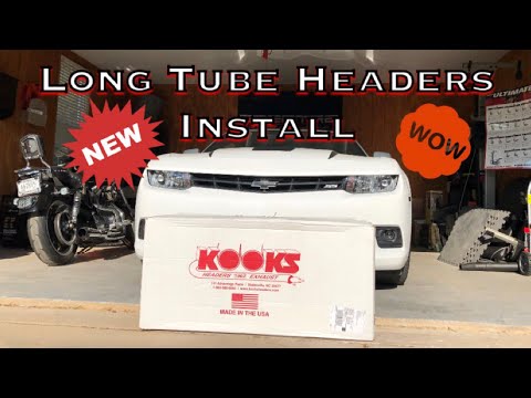 Installing Kooks Long Tube Headers on my 14’ Camaro SS