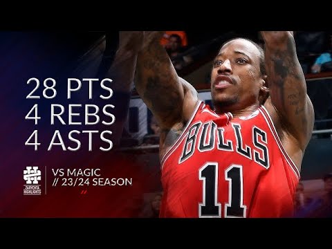 DeMar DeRozan 28 pts 4 rebs 4 asts vs Magic 23/24 season